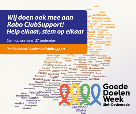 Steunt u de goede doelenweek 2020  alvast in de opstartfase?